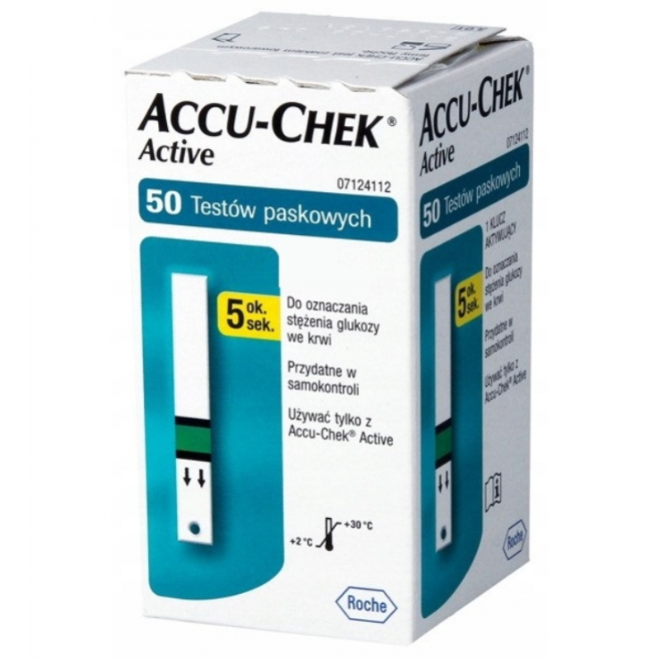 ACCU-CHECK Active GLUCOSE paski testowe * 50 nowy 