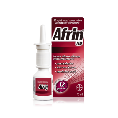 AFRIN ND 0.5mg/ml 15ml aerozol do nosa            