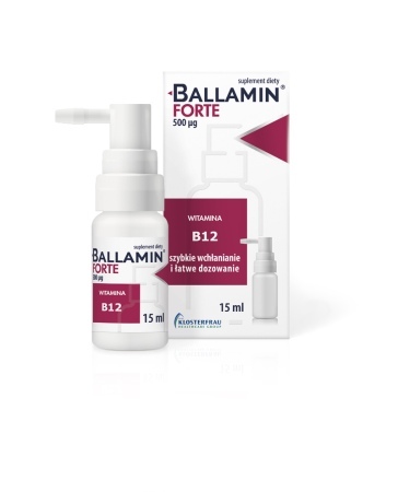 BALLAMIN FORTE aerozol doustny witamina  B12 15ml