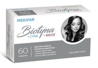 Biotyna + cynk + miedź, tabletki, 60 tabl.  
