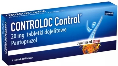 Controloc Control 20 mg tabletka dojelitowa 7 tabl. w blistrze