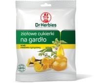 Dr Herbies Ziołowe cukierki na gardło smak miodowo-cytrynowy -  70 g (torebka)