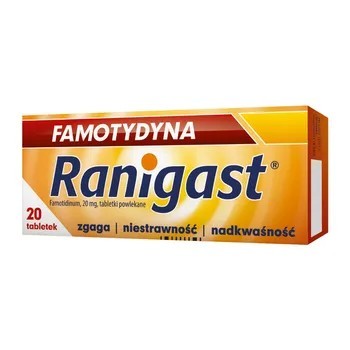 Famotydyna Ranigast 20mg * 30 tabl.powl.          