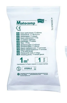 GAZA bawełniana jałowa 1m 17N TZMO