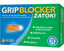 Gripblocker Zatoki 250 mg + 30 mg kapsułki miękkie 24 kaps.