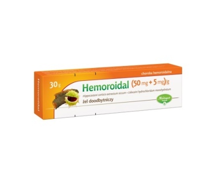 Hemoroidal (50 mg + 5 mg)/g żel doodbytniczy 1 tuba 30 g