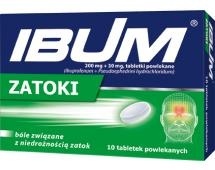 Ibum Zatoki 200 mg + 30 mg tabletki powlekane 10 sztuk