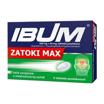 Ibum Zatoki Max 400 mg + 60 mg tabletki powlekane 6 sztuk