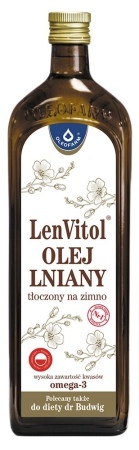 LenVitol olej lniany tłoczony na zimno - płyn 1 l