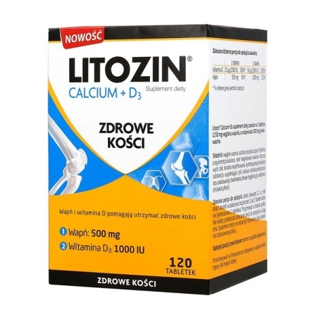 Litozin Calcium + D3 tabletki, 120 szt.