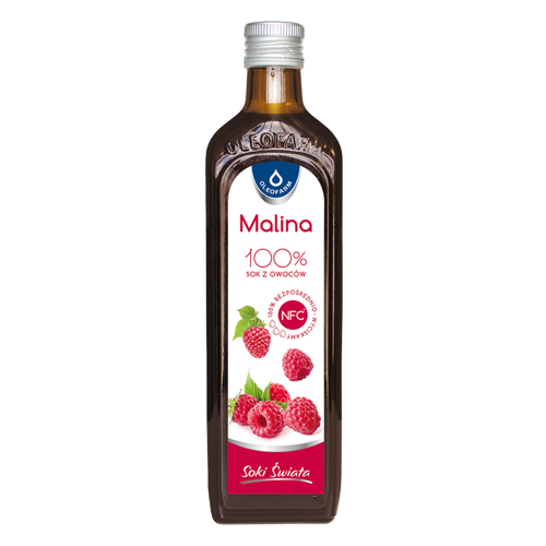 MALINA -sok z malin 100% 490ml                    