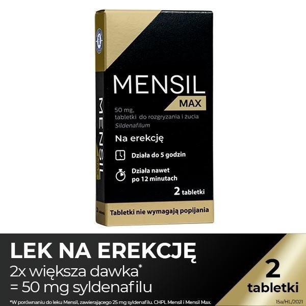 MENSIL MAX 50mg * 2 tabl.do rozgr.i żucia Hasco   