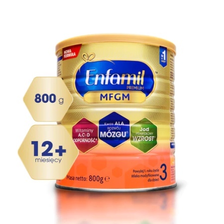 MLEKO ENFAMIL 3 PREMIUM pow.1 r.ż 800g