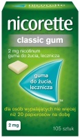 NICORETTE CLASSIC GUM 2mg * 105                   