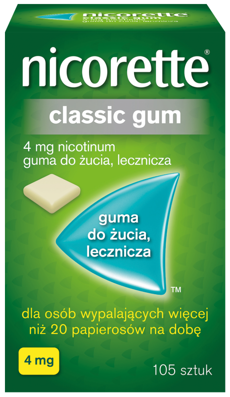 NICORETTE CLASSIC GUM 4mg * 105                   