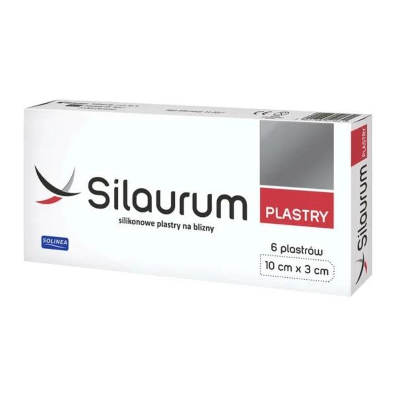 SILAURUM silikonowy plaster n/blizny 10cmx3cm*6szt