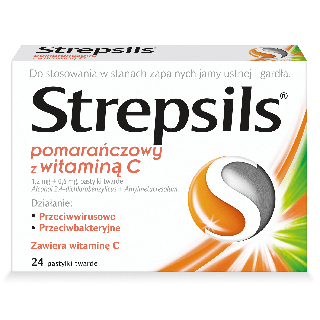 STREPSILS pastylki pomarańczowe z vit.C *24       