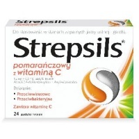 STREPSILS pastylki pomarańczowe z vit.C *24       