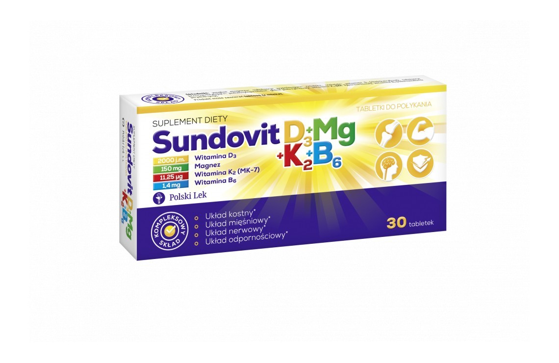 SUNDOVIT D3+MG+K2+B6 * 30 tabl.                   