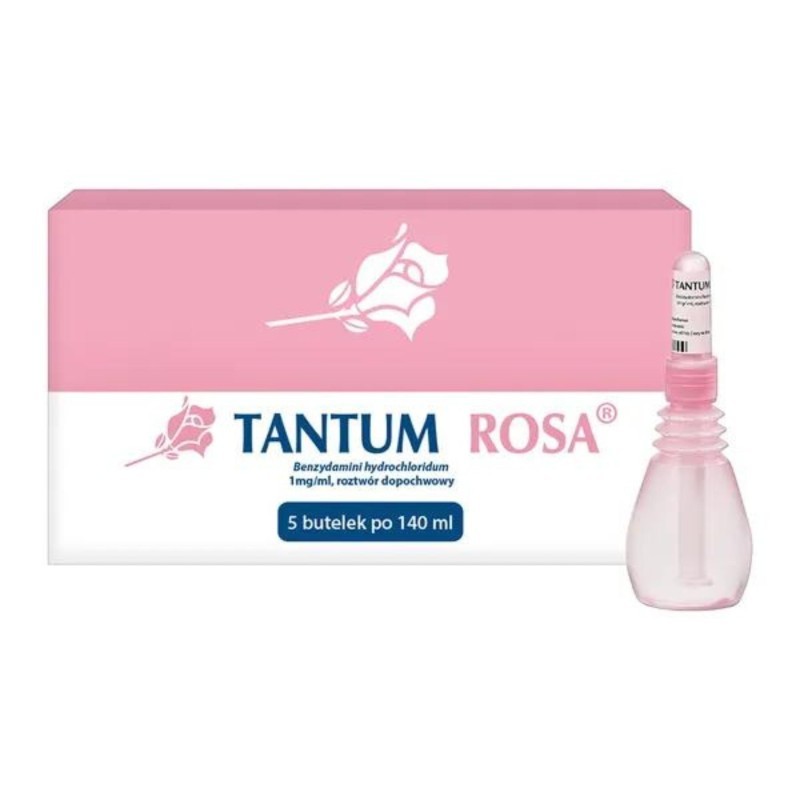 TANTUM ROSA PROSZEK roztwór dopochwowy 5but.*140ml