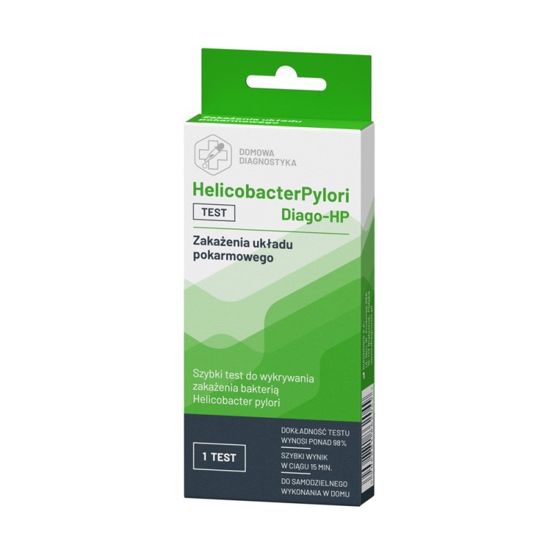 Test HelicobacterPylori Diago-HP do wykrywania bakterii Helicobacter pylori, 1 zest.  