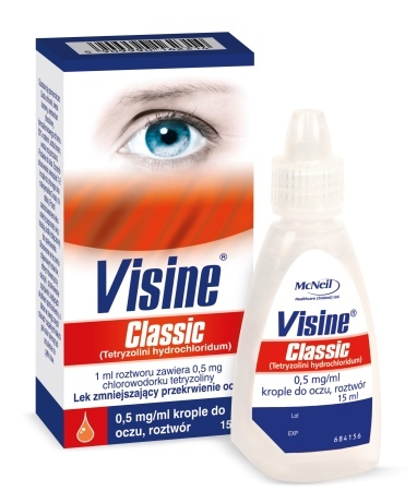 Visine Classic 0,5 mg/ml krople do oczu, roztwór 1 butelka 15 ml